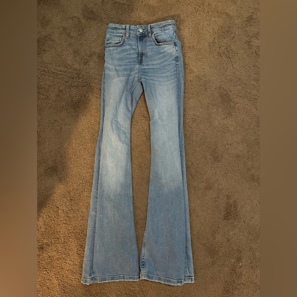 Zara Light Blue Flare Jeans